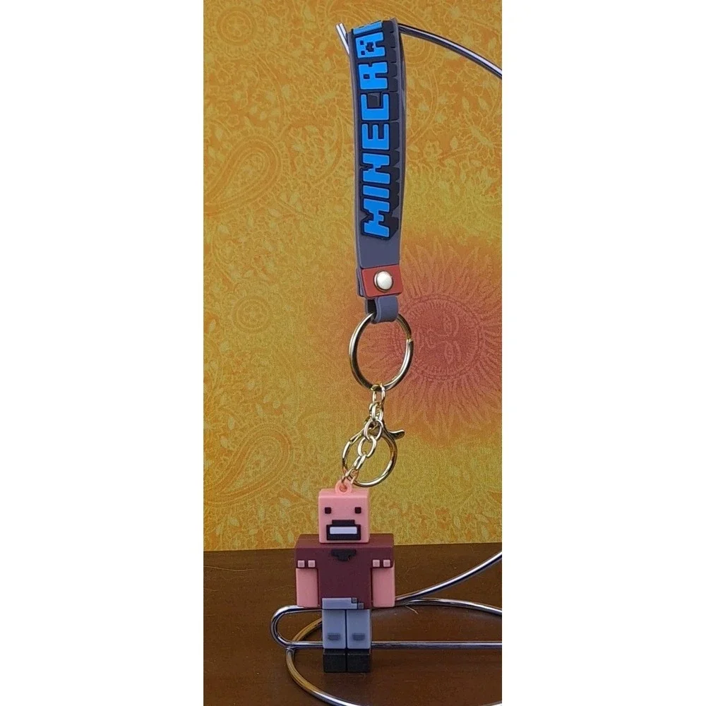 Minecraft Technoblade‎ Style 3D PVC Keychain Backpack Wristlet